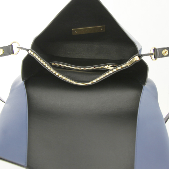 Borsa Celine Blade in pelle blu - Detail D2