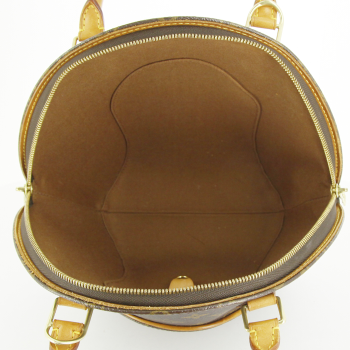 Bolso de mano Louis Vuitton Ellipse modelo pequeño en lona Monogram y cuero natural - Detail D2