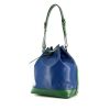 Shopping bag Louis Vuitton Grand Noé modello grande in pelle Epi blu e verde - 00pp thumbnail