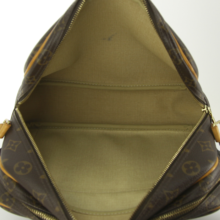 Borsa bisaccia Louis Vuitton Reporter in tela monogram e pelle naturale - Detail D2