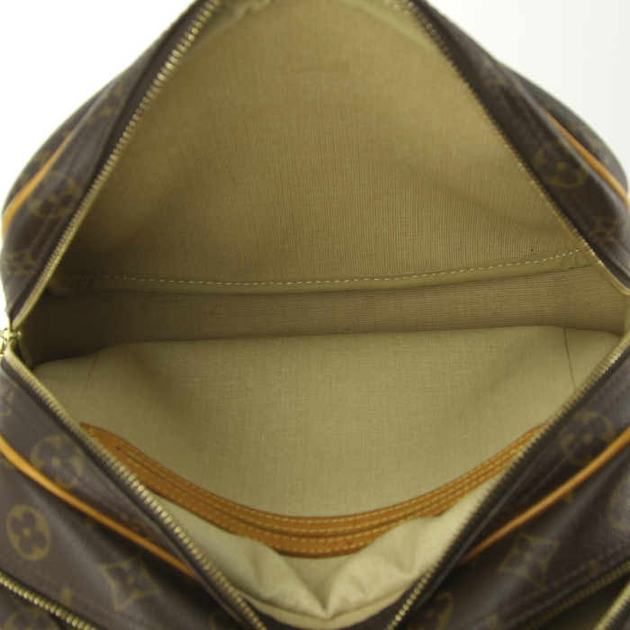 Bolso zurrón Louis Vuitton Reporter en lona Monogram y cuero natural - Detail D3