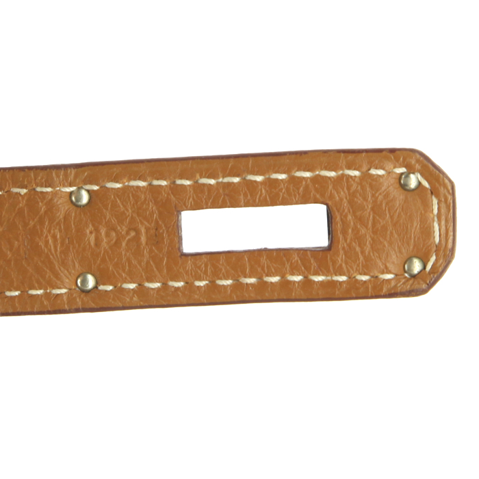 Hermes Birkin 35 cm handbag in gold togo leather - Detail D4