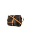 Hermes Nouméa handbag in black and gold Fjord leather - 00pp thumbnail