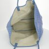 Shopping bag Goyard Saint-Louis modello grande in tela monogram cerata blu e pelle blu - Detail D2 thumbnail