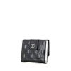 Chanel wallet in black glittering leather and empreinte monogram leather - 00pp thumbnail