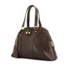 Yves Saint Laurent Muse handbag in dark brown ostrich leather - 00pp thumbnail