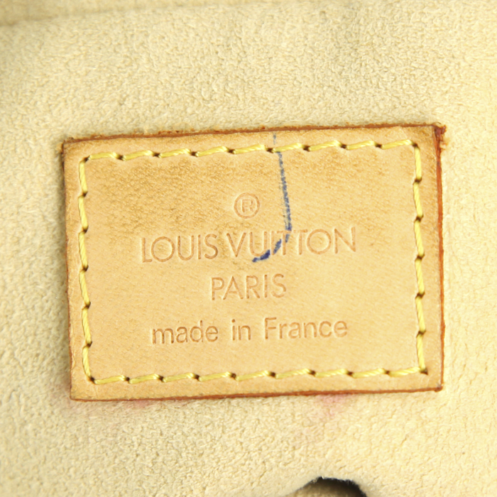Borsa Louis Vuitton Manhattan modello piccolo in tela monogram e pelle naturale - Detail D3
