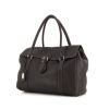 Fendi Selleria handbag in dark brown grained leather - 00pp thumbnail