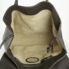 Fendi Selleria handbag in dark brown grained leather - Detail D2 thumbnail