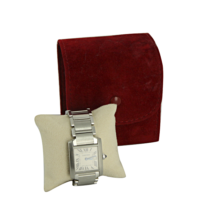 Cartier Tank Française ref. 2465 Reloj acero Circa  2000 - Detail D2