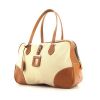 Prada Bowling handbag in beige canvas and gold Pecari leather - 00pp thumbnail