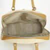 Prada Bowling handbag in beige canvas and gold Pecari leather - Detail D2 thumbnail
