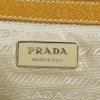 Bolso de mano Prada Bowling en lona color arena y cuero de Pecarí color oro - Detail D3 thumbnail