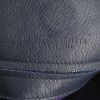 Sac porté épaule ou main Bottega Veneta en cuir grainé bleu-foncé - Detail D3 thumbnail