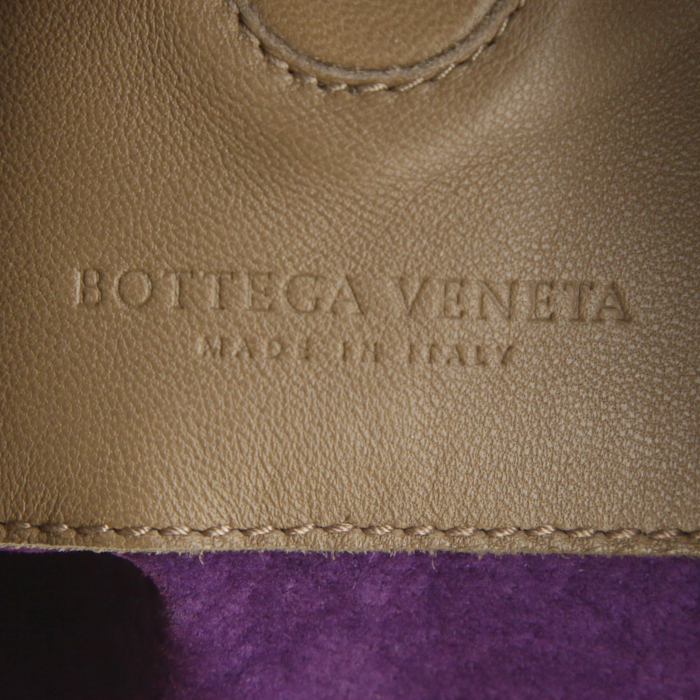 Bottega Veneta Campana handbag in brown braided leather - Detail D3