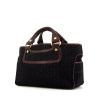 Celine Boogie handbag in black monogram suede and purple leather - 00pp thumbnail