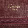 Mochila Cartier en cuero color burdeos - Detail D4 thumbnail