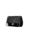 Bolso de mano Chanel Editions Limitées en cuero negro y fieltro negro - 00pp thumbnail