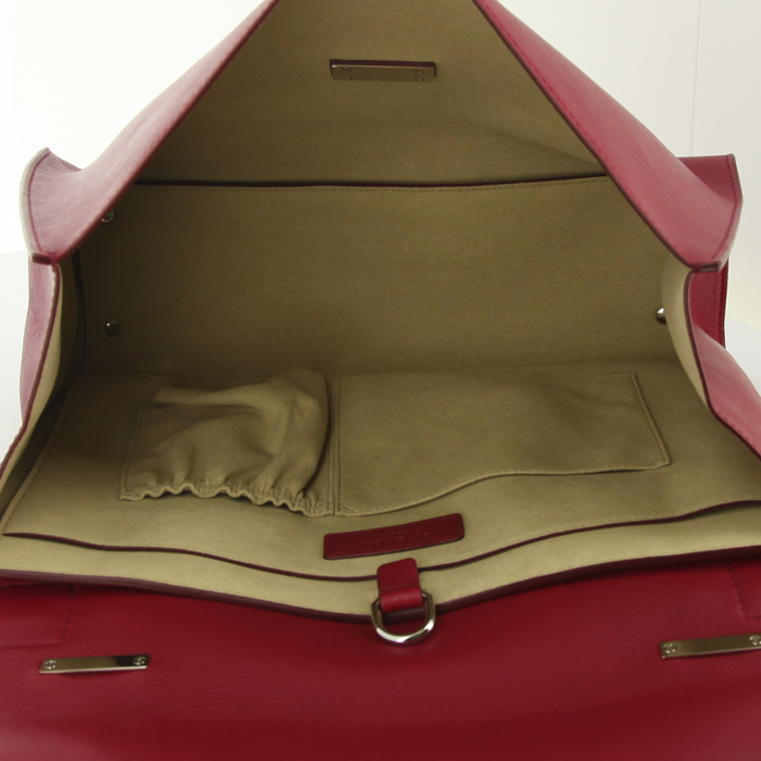 Bolso de mano Givenchy Shark en cuero fucsia - Detail D3