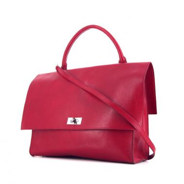 Bolso de mano Givenchy Shark en cuero fucsia