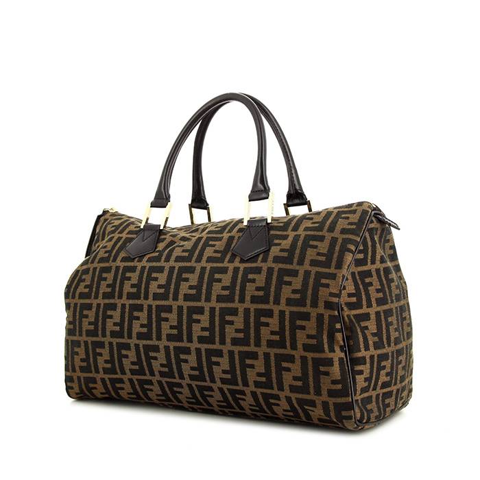 Fendi Zucca Medium Boston Bag - Brown Handle Bags, Handbags