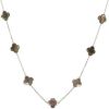 Van Cleef & Arpels Pure Alhambra long necklace in white gold and mother of pearl - 00pp thumbnail