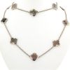 Van Cleef & Arpels Pure Alhambra long necklace in white gold and mother of pearl - Detail D2 thumbnail