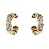Fred Force 10 1980's small hoop earrings in yellow gold and stainless steel - 00pp thumbnail