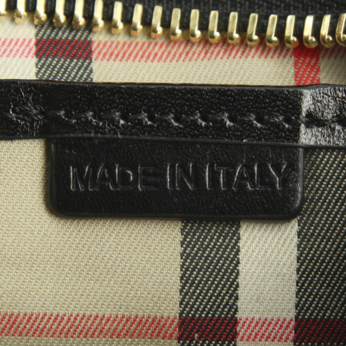 Bolso de mano Burberry Golderton en cuero granulado negro - Detail D4
