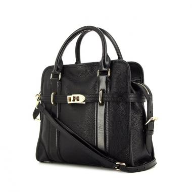 Borsa Burberry Golderton in pelle martellata nera