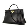 Hermes Kelly 40 cm handbag in black box leather - 00pp thumbnail