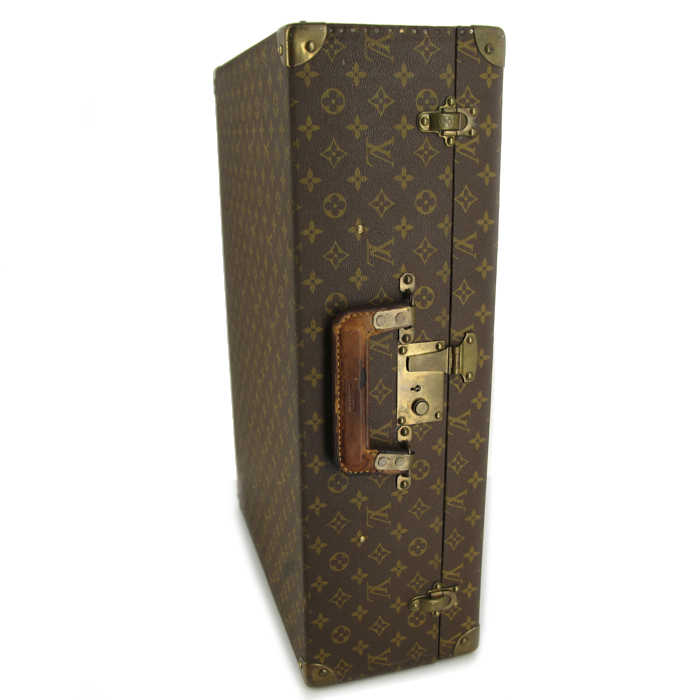 Louis Vuitton Alzer 60 - Trunk suitcase in monogram canvas and leather - Detail D4
