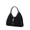 Gucci Jackie handbag in black canvas and black leather - 00pp thumbnail