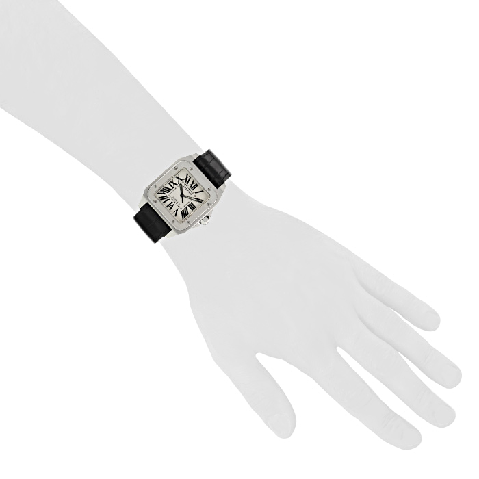 Cartier Santos 100 Stainless steel Ref:  2656 Circa  2000 - Detail D1