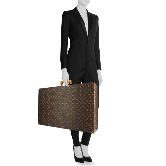 Maleta Louis Vuitton Cotteville en lona Monogram y cuero natural - Detail D1