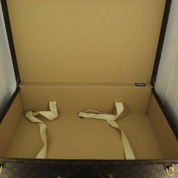 Valise Louis Vuitton Cotteville en toile monogram et cuir naturel - Detail D2