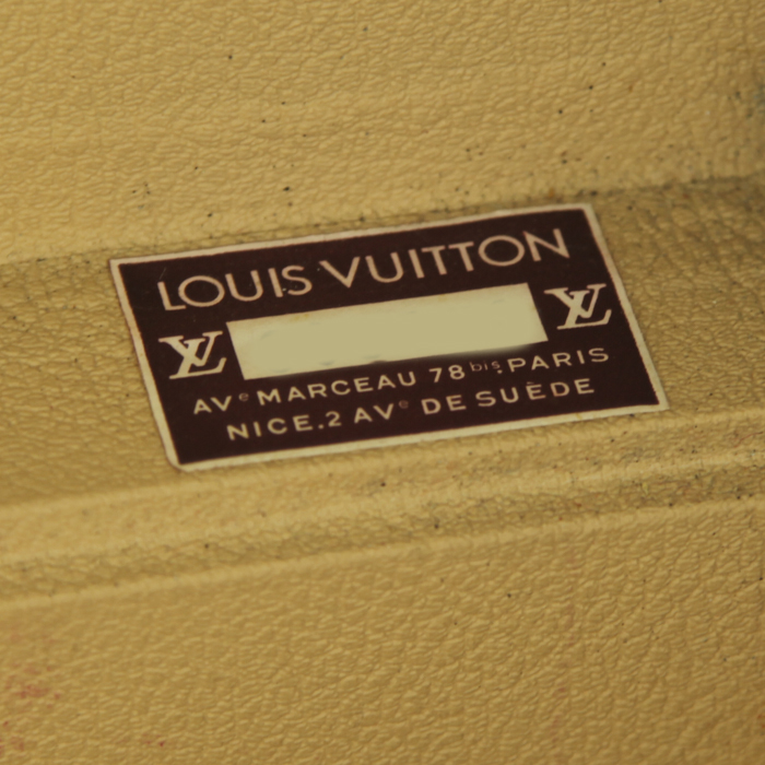 Valise Louis Vuitton Cotteville en toile monogram et cuir naturel - Detail D3