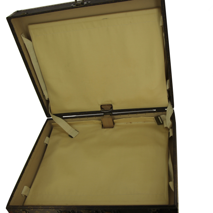 Louis Vuitton suitcase in monogram canvas and natural leather - Detail D2