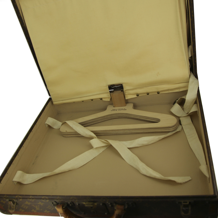 Maleta Louis Vuitton en lona Monogram y cuero natural - Detail D3