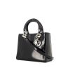 Borsa Dior Lady Dior modello medio in pelle verniciata nera - 00pp thumbnail