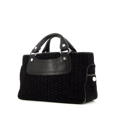 Borsa Celine Boogie in camoscio monogram nero e pelle nera
