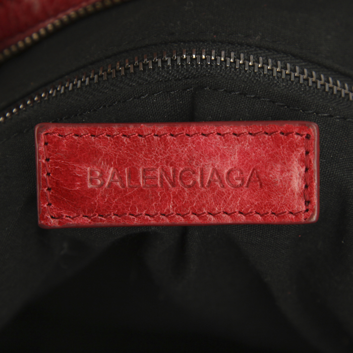 Borsa Balenciaga Classic City in pelle rossa - Detail D4