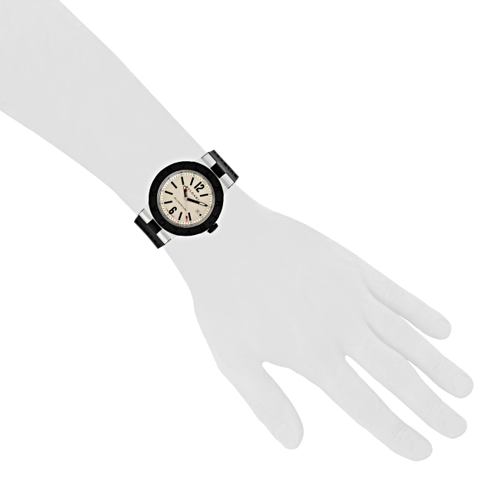 Bulgari Bulgari watch in aluminium Ref: AL44TA Circa 2010 - Detail D1
