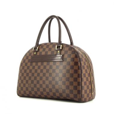 Borsa Louis Vuitton Nolita in tela a scacchi ebana e pelle marrone