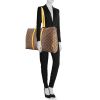 Louis Vuitton Flanerie travel bag in monogram canvas and natural leather - Detail D1 thumbnail