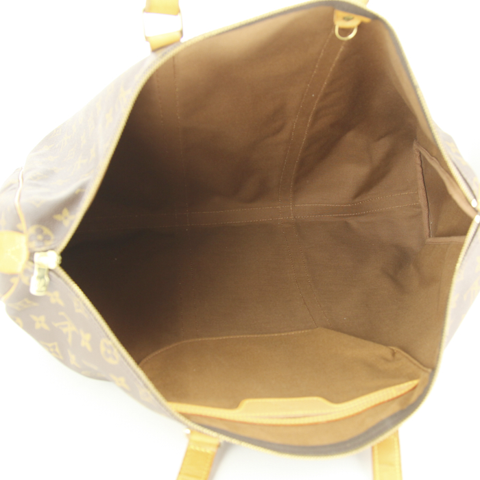 Bolsa de viaje Louis Vuitton Flanerie en lona Monogram y cuero natural - Detail D2