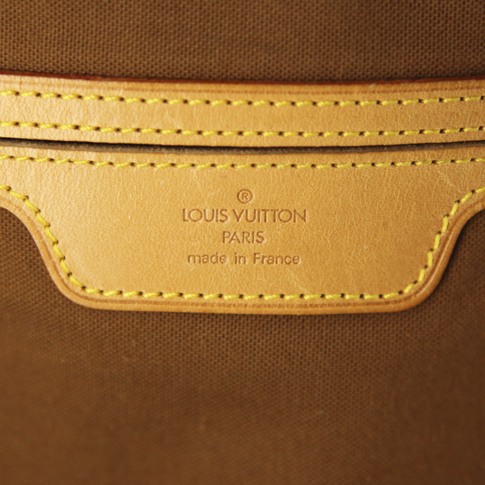 Bolsa de viaje Louis Vuitton Flanerie en lona Monogram y cuero natural - Detail D3