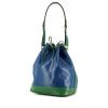 Shopping bag Louis Vuitton petit Noé modello grande in pelle Epi blu e verde - 00pp thumbnail
