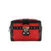 Louis Vuitton Petite Malle shoulder bag in red leather and black patent leather - 360 thumbnail