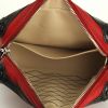 Louis Vuitton Petite Malle shoulder bag in red leather and black patent leather - Detail D2 thumbnail
